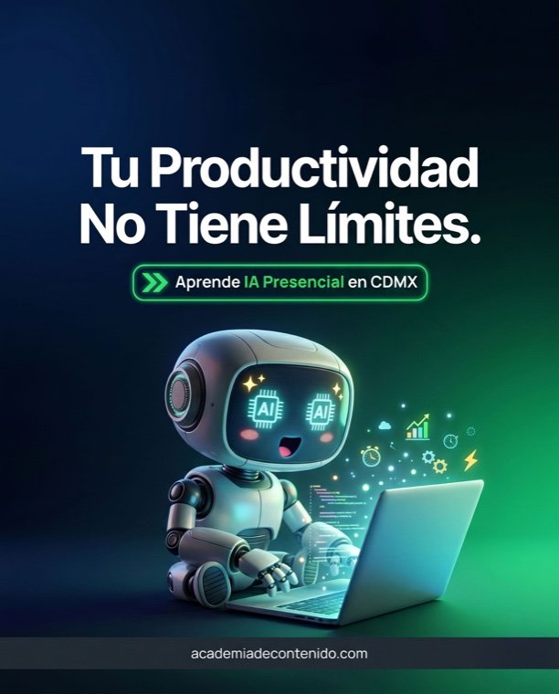Post de Instagram de Academia de Contenido: tu productividad no tiene límites